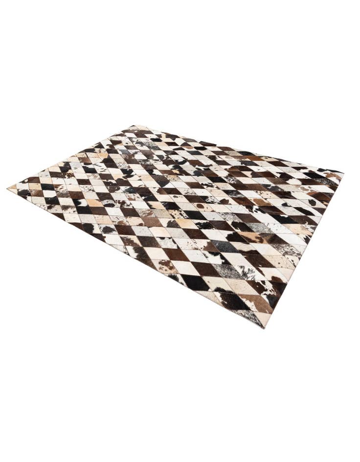 Detail image of  4' 8 x 6' 9 Cowhide Stocks Rug