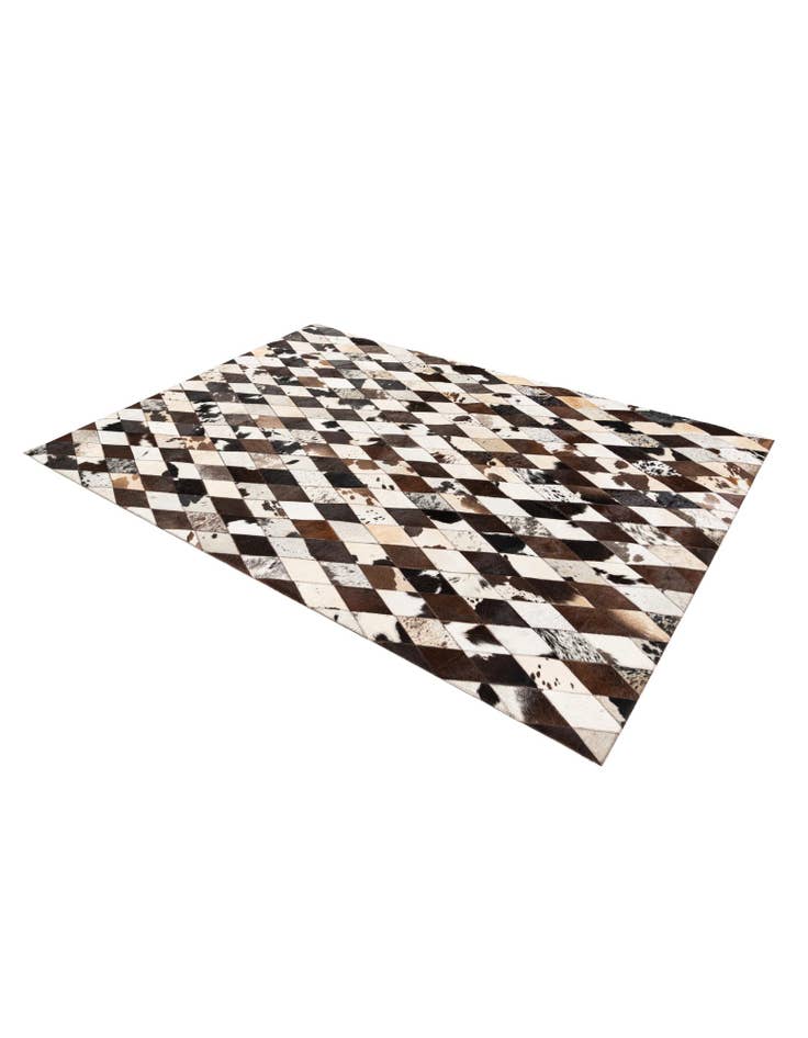 Detail image of  4' 8 x 6' 8 Cowhide Stocks Rug
