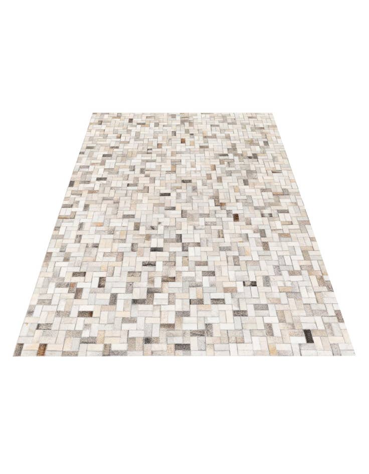 Detail image of  4' 9 x 6' 6 Cowhide Stocks Rug