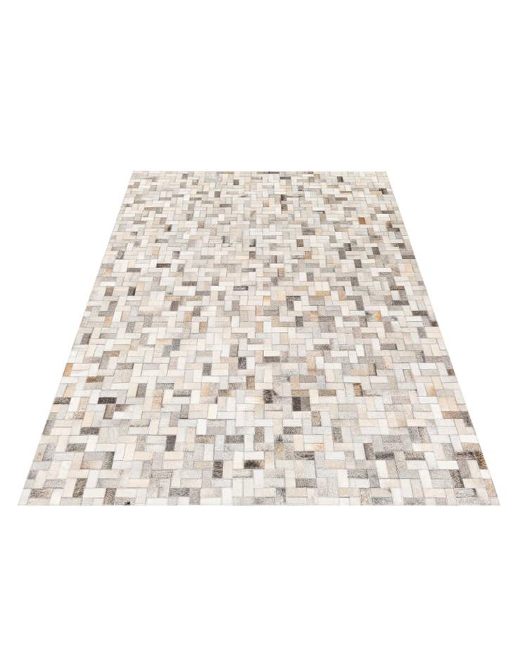 Detail image of  4' 7 x 6' 6 Cowhide Stocks Rug