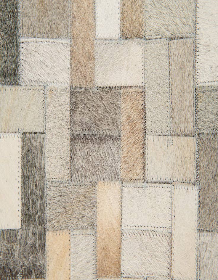 Detail image of  4' 7 x 6' 6 Cowhide Stocks Rug