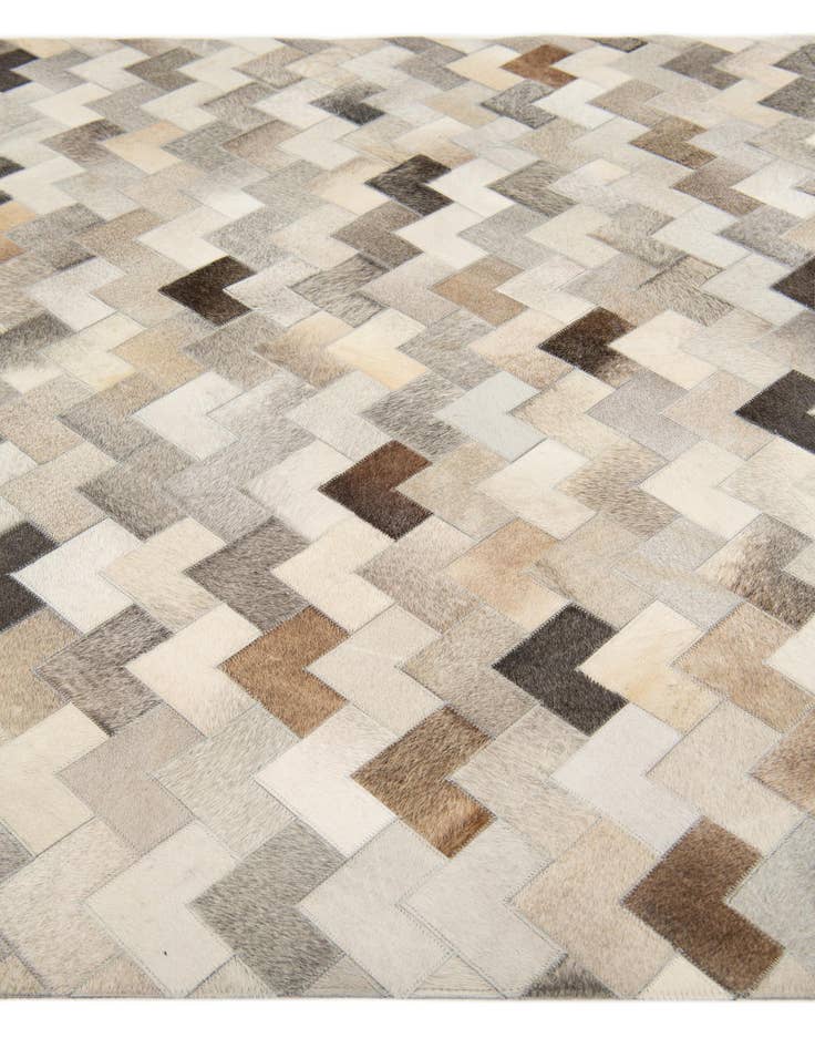 Detail image of  4' 9 x 6' 8 Cowhide Stocks Rug