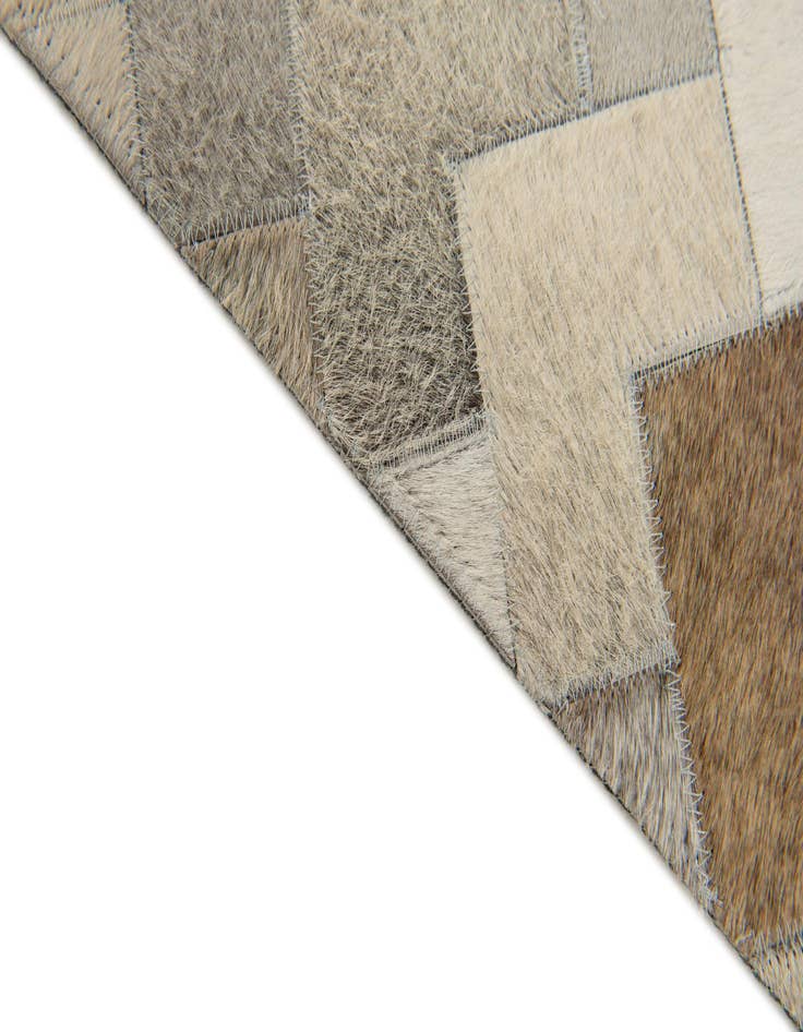 Detail image of  4' 9 x 6' 8 Cowhide Stocks Rug