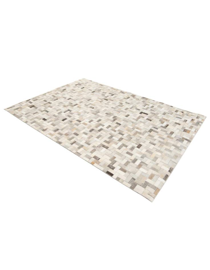 Detail image of  4' 7 x 6' 7 Cowhide Stocks Rug