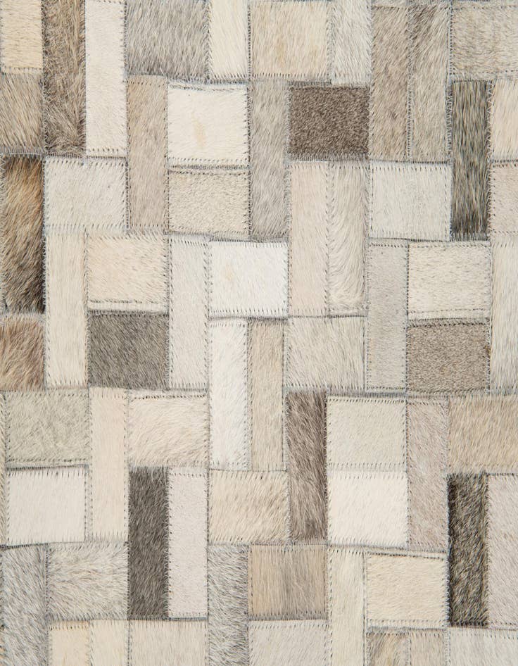 Detail image of  4' 8 x 6' 6 Cowhide Stocks Rug
