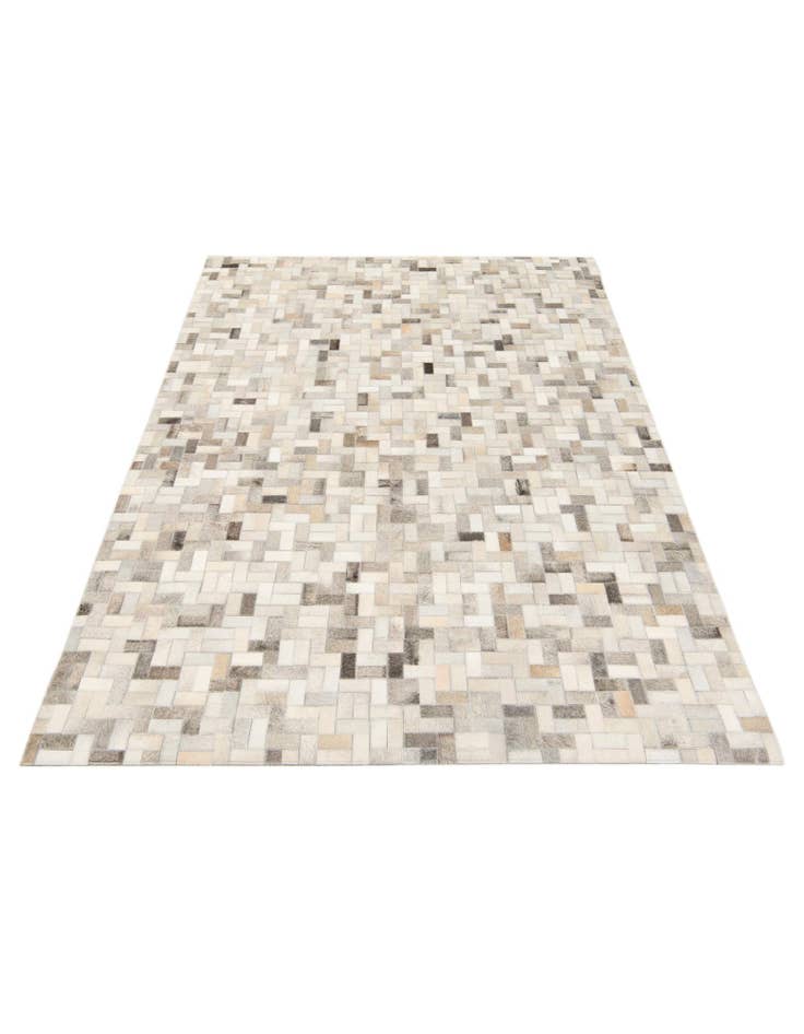 Detail image of  4' 7 x 6' 6 Cowhide Stocks Rug