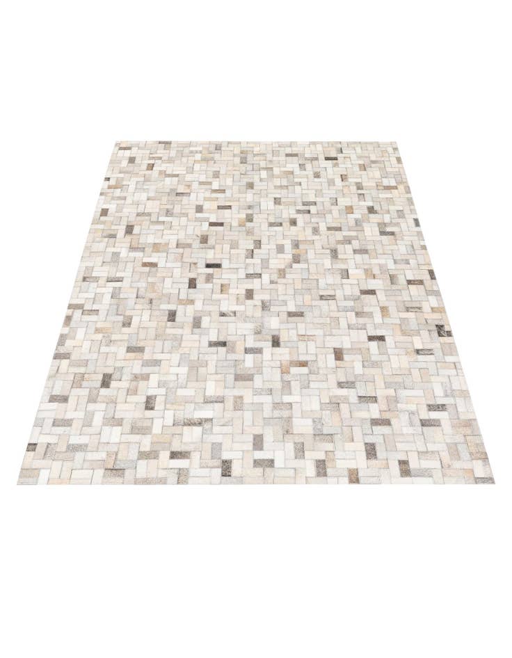 Detail image of  4' 7 x 6' 6 Cowhide Stocks Rug