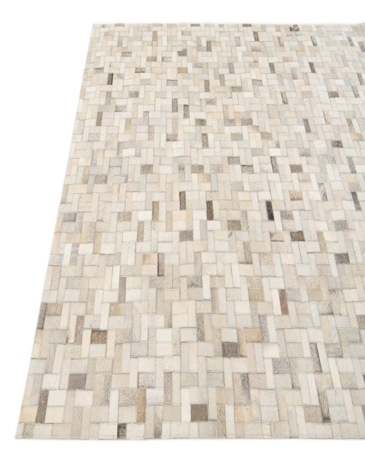 Detail image of  4' 7 x 6' 6 Cowhide Stocks Rug