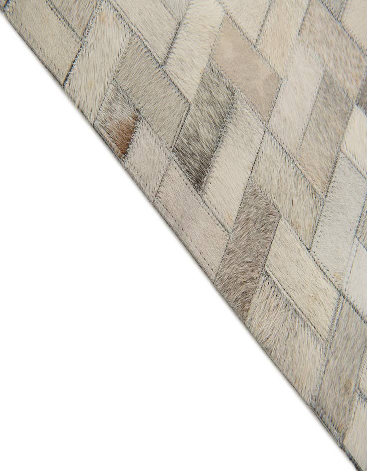 Detail image of  4' 8 x 6' 7 Cowhide Stocks Rug