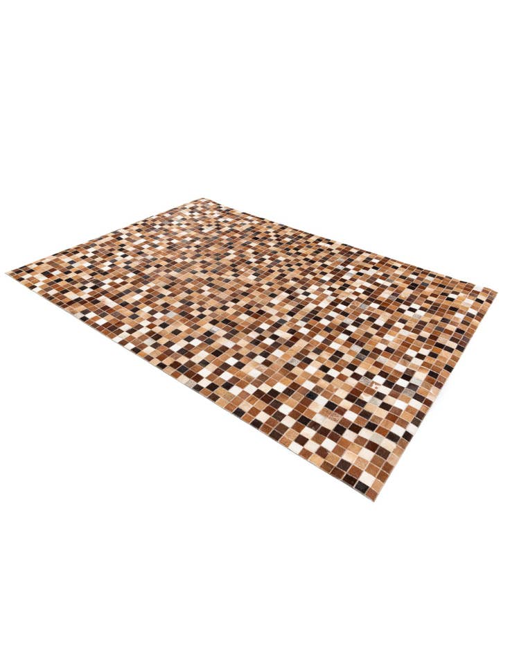 Detail image of  4' 8 x 6' 8 Cowhide Stocks Rug