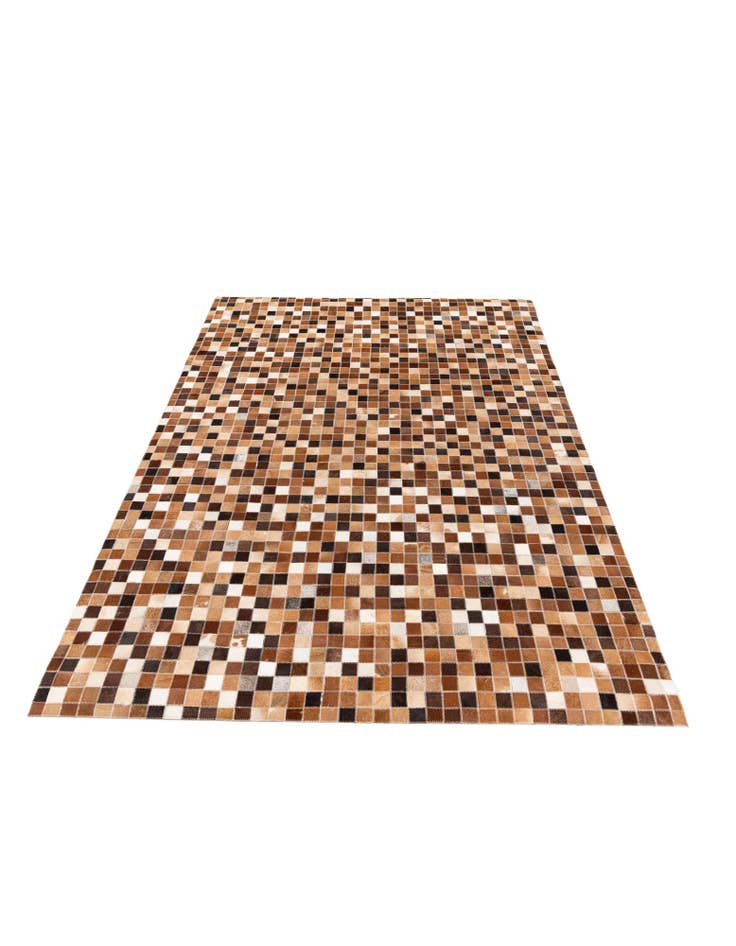 Detail image of  4' 8 x 6' 8 Cowhide Stocks Rug
