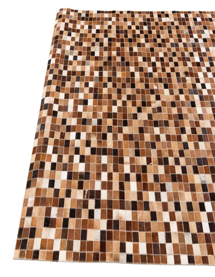 Detail image of  4' 8 x 6' 8 Cowhide Stocks Rug