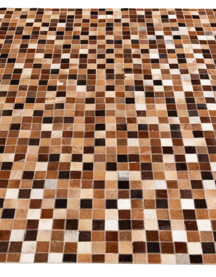 Detail image of  4' 8 x 6' 8 Cowhide Stocks Rug