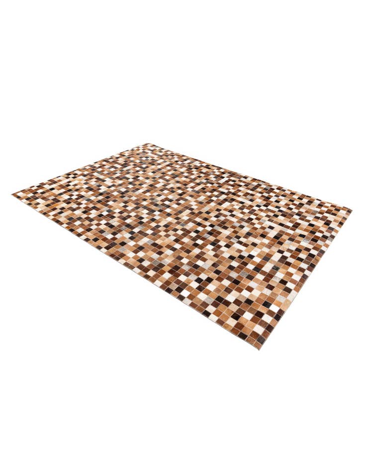 Detail image of  4' 8 x 6' 7 Cowhide Stocks Rug