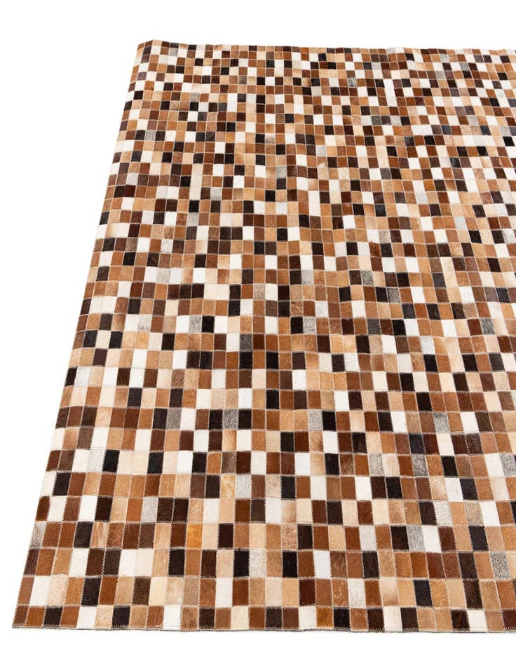 Detail image of  4' 8 x 6' 7 Cowhide Stocks Rug