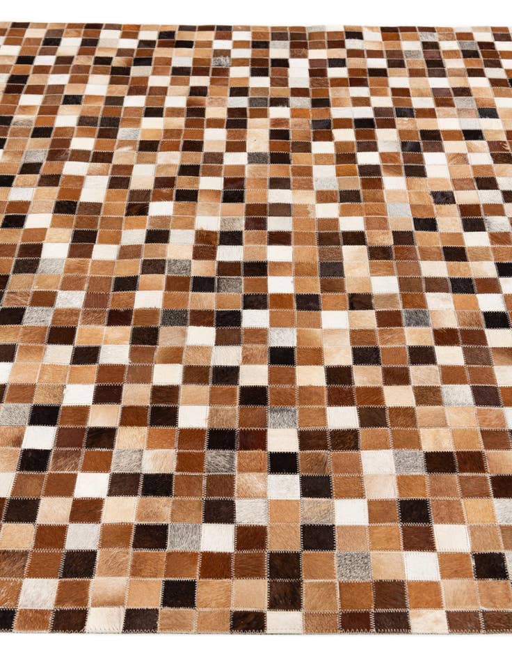 Detail image of  4' 8 x 6' 7 Cowhide Stocks Rug