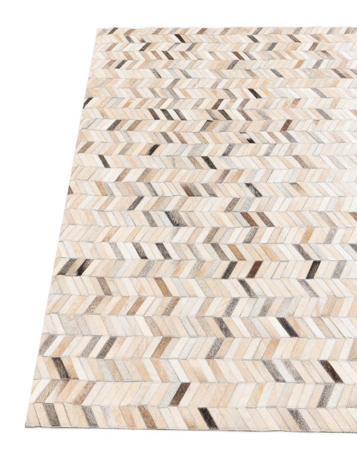 Detail image of  4' 9 x 6' 8 Cowhide Stocks Rug