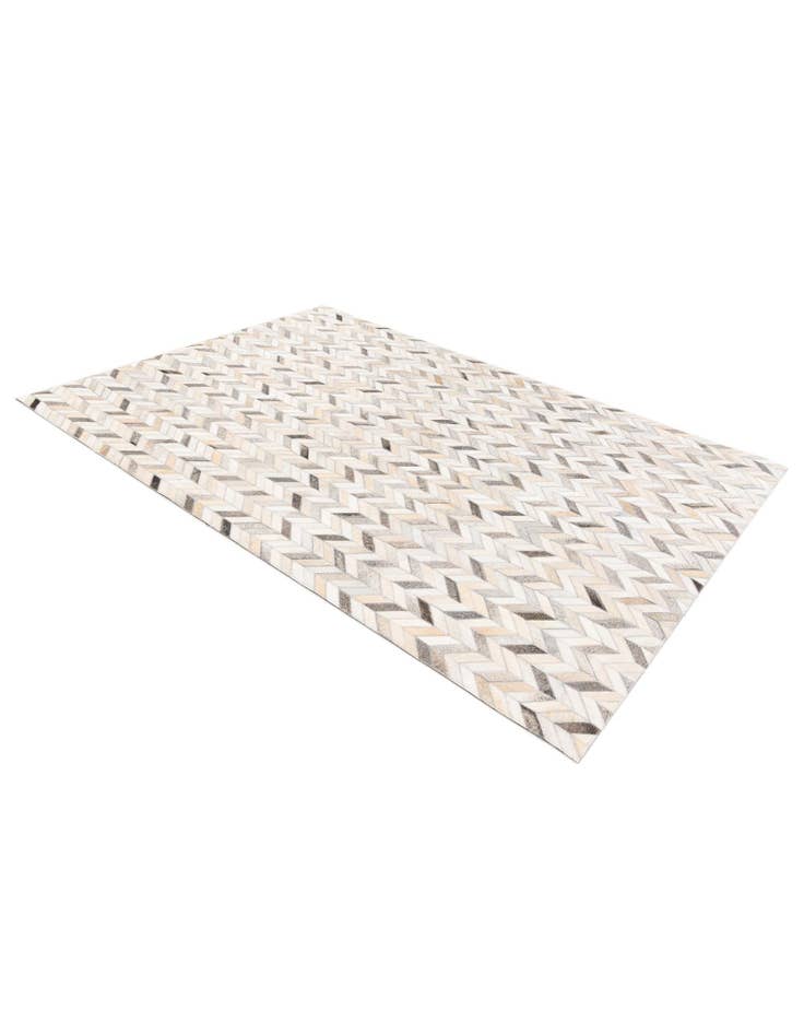 Detail image of  4' 7 x 6' 7 Cowhide Stocks Rug