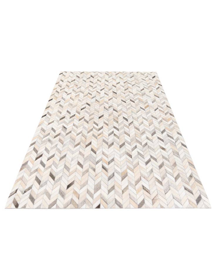 Detail image of  4' 7 x 6' 7 Cowhide Stocks Rug