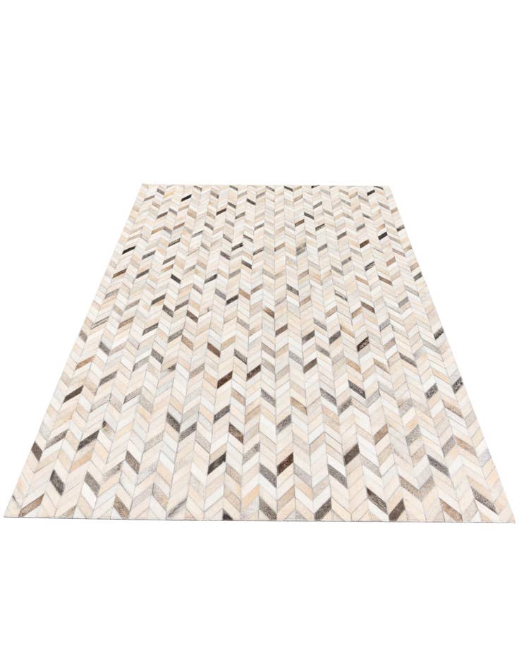 Detail image of  4' 8 x 6' 7 Cowhide Stocks Rug