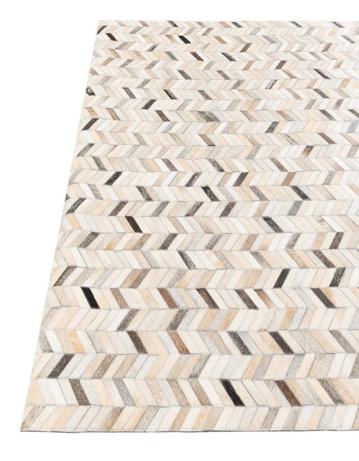 Detail image of  4' 8 x 6' 7 Cowhide Stocks Rug