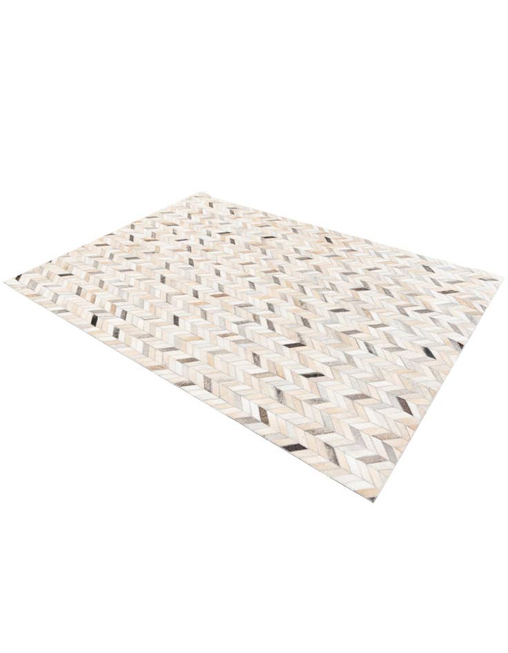 Detail image of  4' 8 x 6' 6 Cowhide Stocks Rug