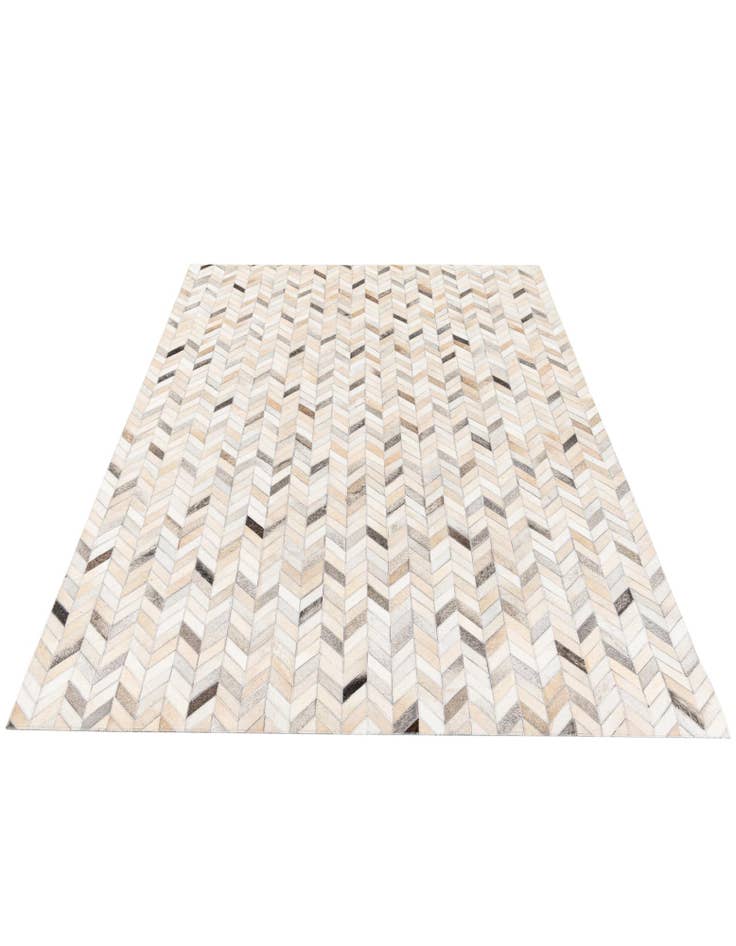 Detail image of  4' 8 x 6' 6 Cowhide Stocks Rug