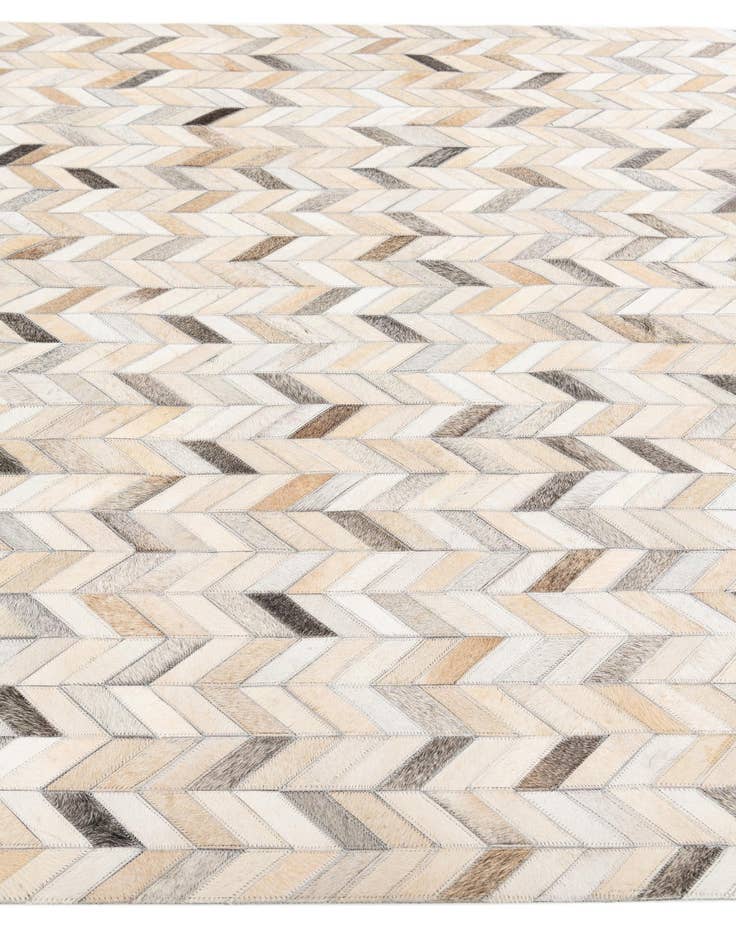 Detail image of  4' 8 x 6' 6 Cowhide Stocks Rug