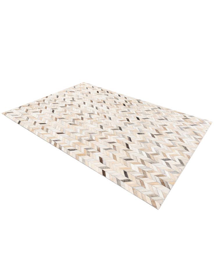 Detail image of  4' 8 x 6' 8 Cowhide Stocks Rug