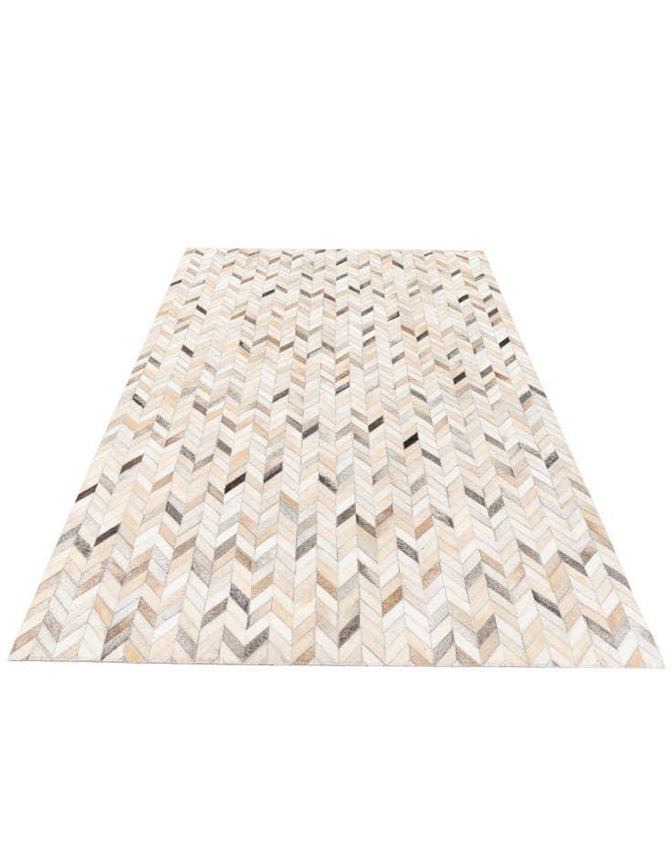 Detail image of  4' 8 x 6' 8 Cowhide Stocks Rug