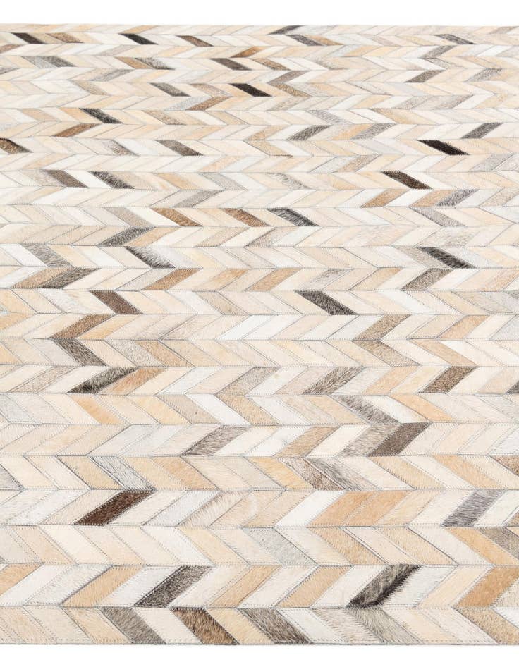 Detail image of  4' 8 x 6' 8 Cowhide Stocks Rug