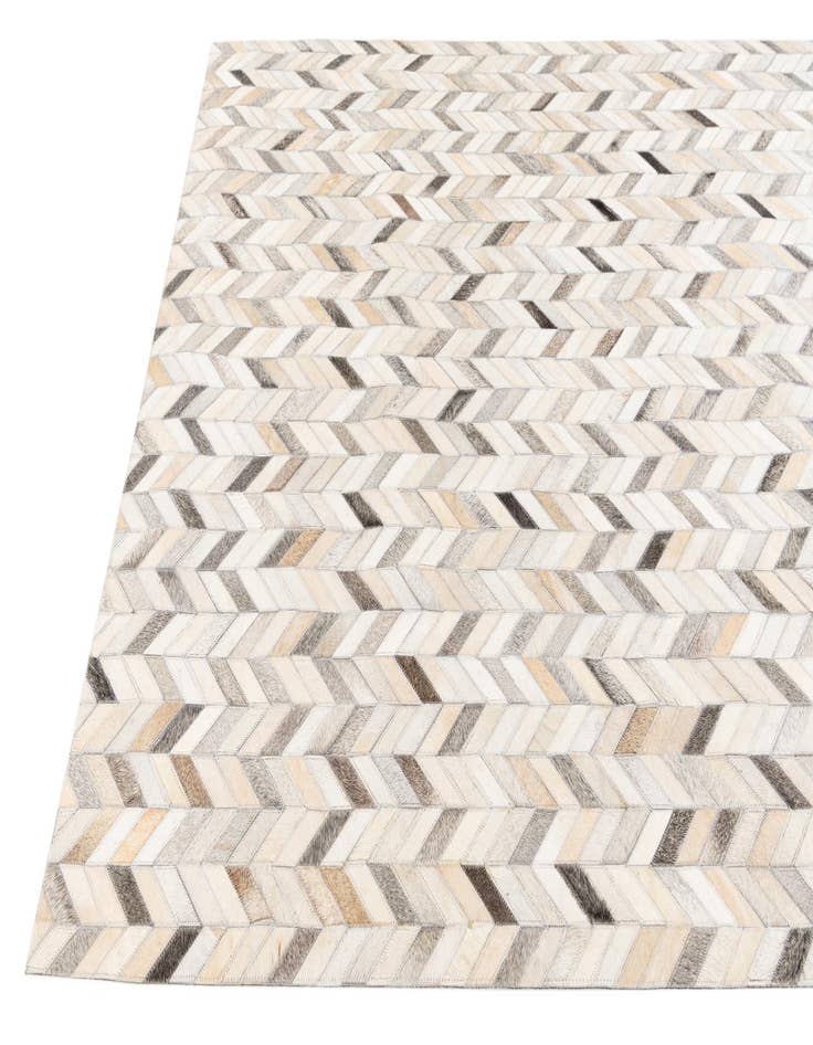 Detail image of  4' 7 x 6' 8 Cowhide Stocks Rug