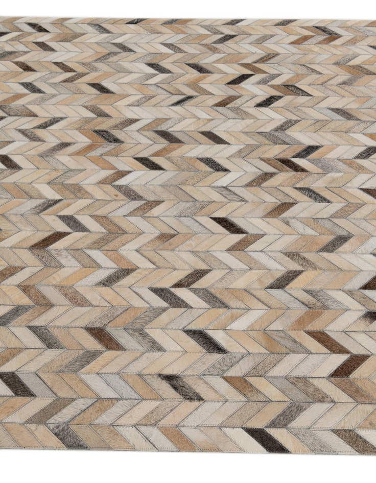 Detail image of  4' 8 x 6' 8 Cowhide Stocks Rug