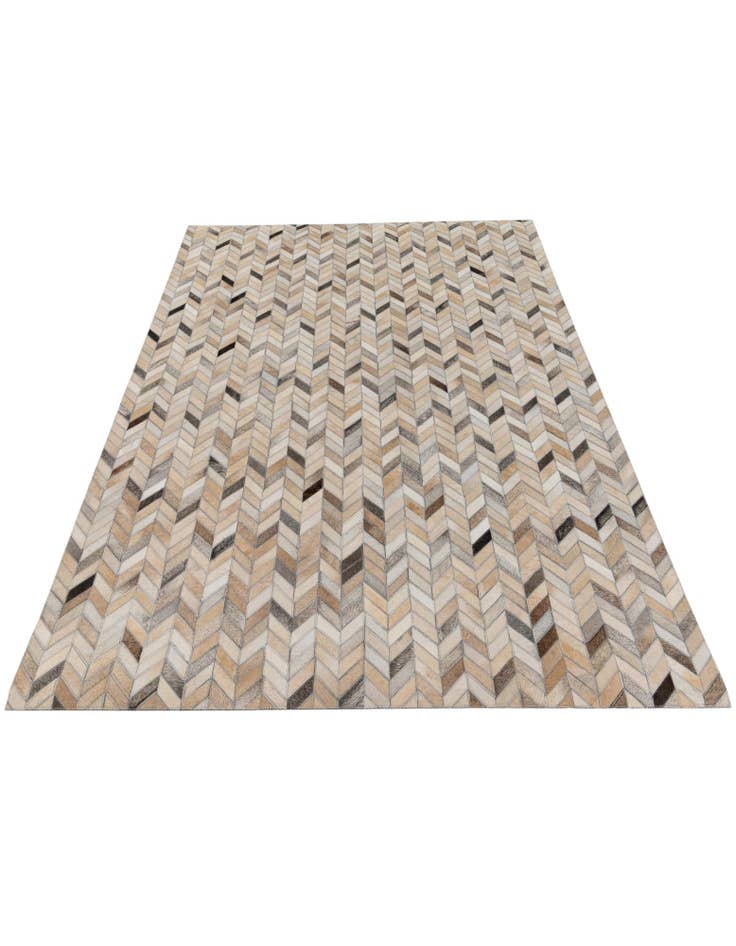 Detail image of  4' 8 x 6' 7 Cowhide Stocks Rug