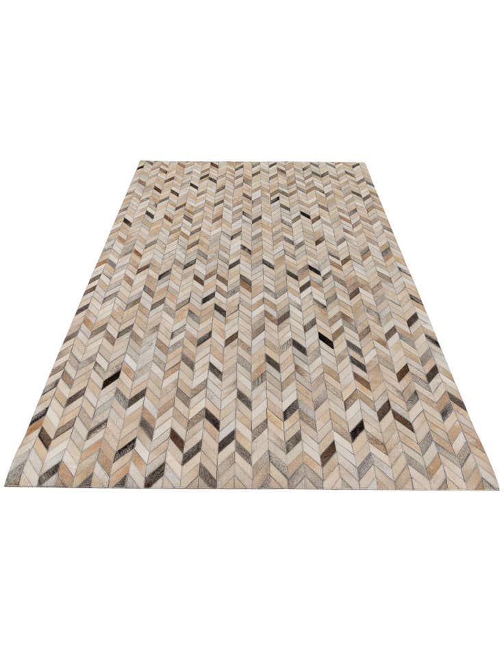 Detail image of  4' 8 x 6' 7 Cowhide Stocks Rug