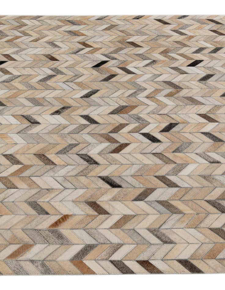 Detail image of  4' 8 x 6' 7 Cowhide Stocks Rug