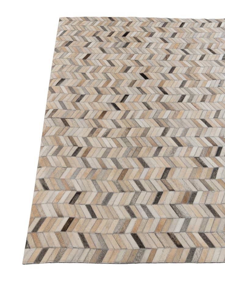 Detail image of  4' 8 x 6' 7 Cowhide Stocks Rug