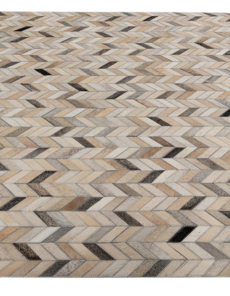 Detail image of  4' 8 x 6' 7 Cowhide Stocks Rug