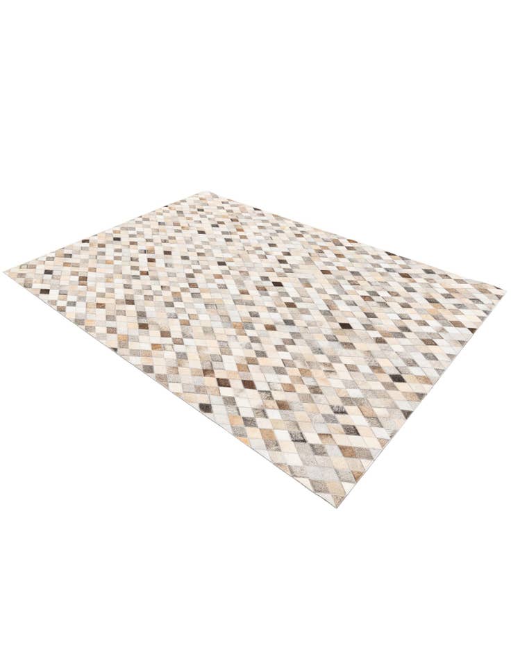 Detail image of  4' 7 x 6' 7 Cowhide Stocks Rug