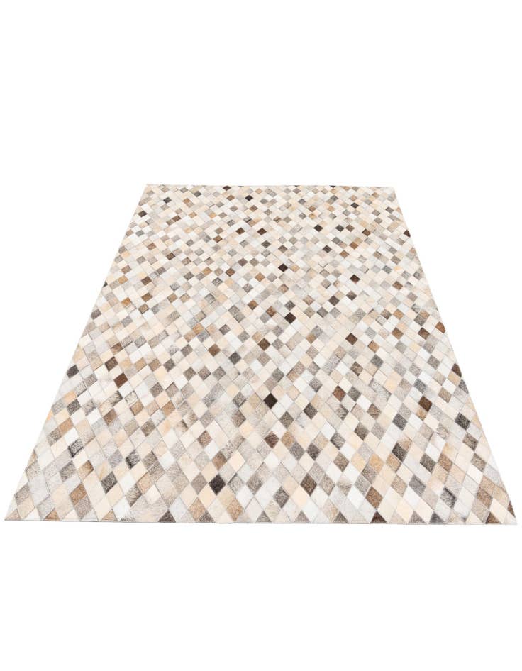 Detail image of  4' 7 x 6' 7 Cowhide Stocks Rug