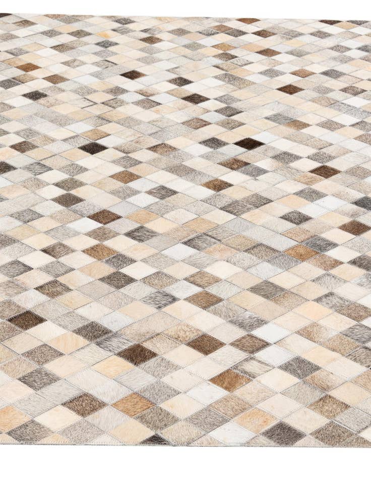 Detail image of  4' 7 x 6' 7 Cowhide Stocks Rug