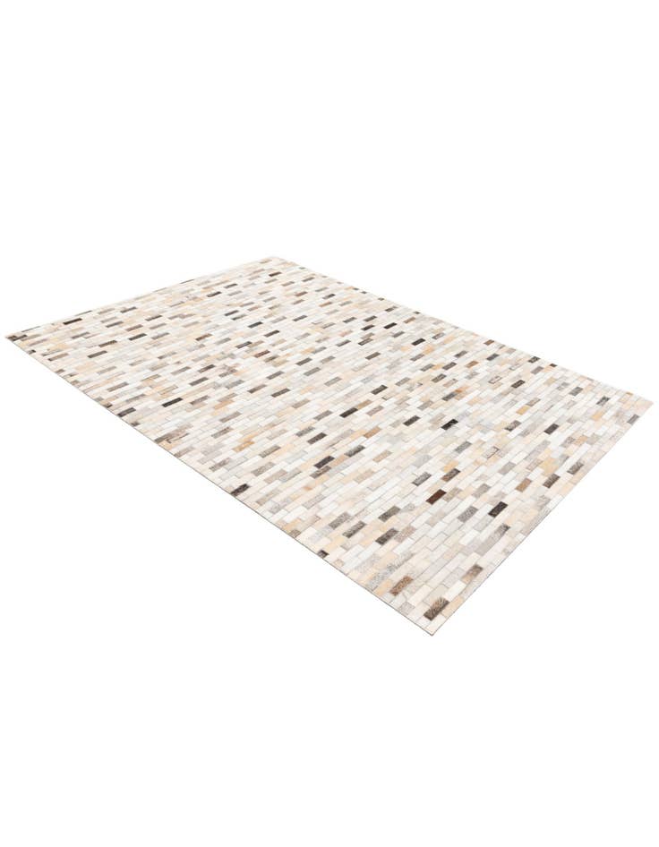 Detail image of  4' 8 x 6' 6 Cowhide Stocks Rug