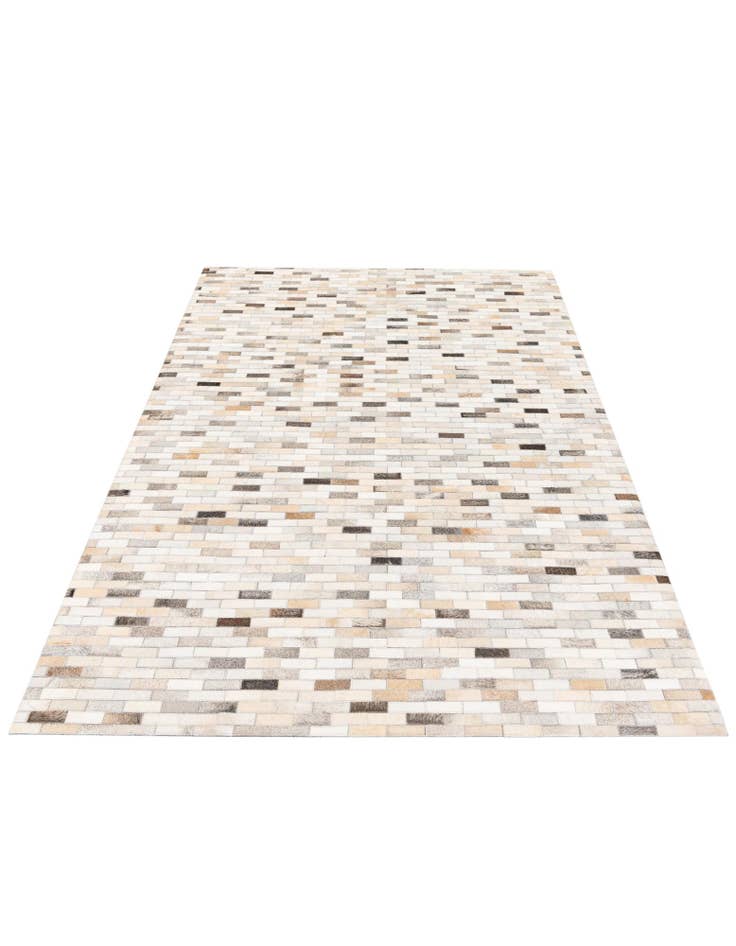 Detail image of  4' 8 x 6' 6 Cowhide Stocks Rug