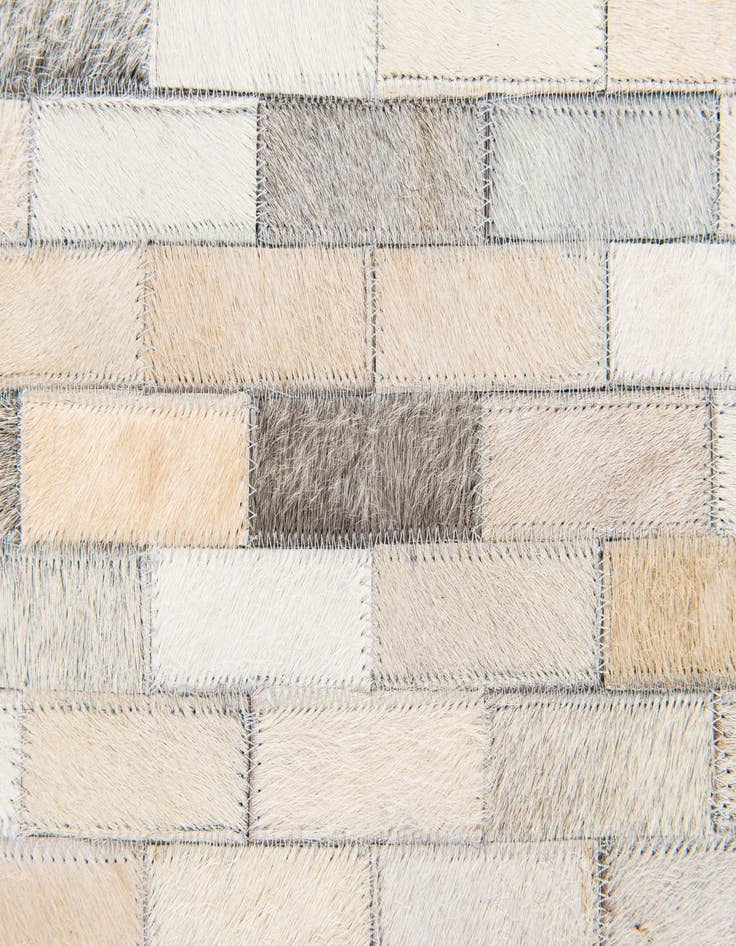 Detail image of  4' 8 x 6' 6 Cowhide Stocks Rug