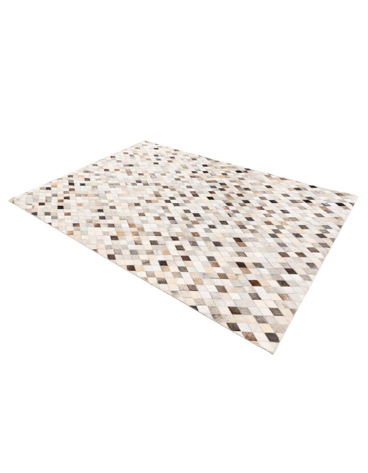 Detail image of  4' 9 x 6' 9 Cowhide Stocks Rug