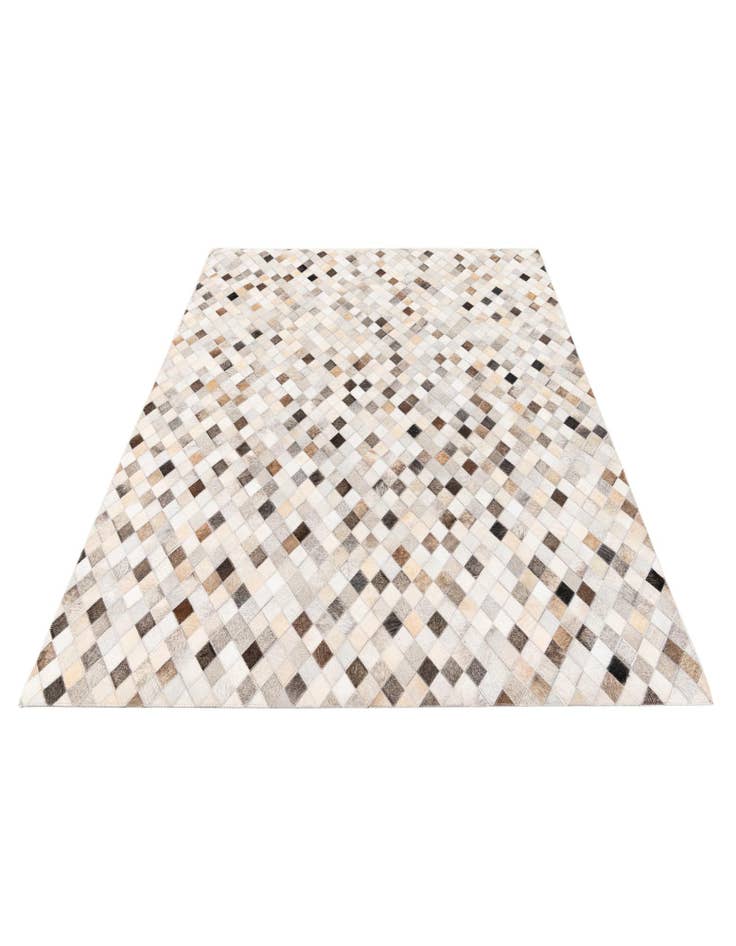 Detail image of  4' 9 x 6' 9 Cowhide Stocks Rug