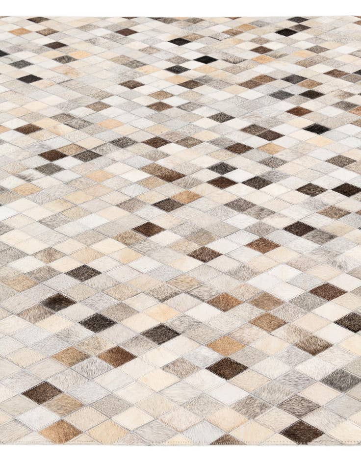 Detail image of  4' 9 x 6' 9 Cowhide Stocks Rug