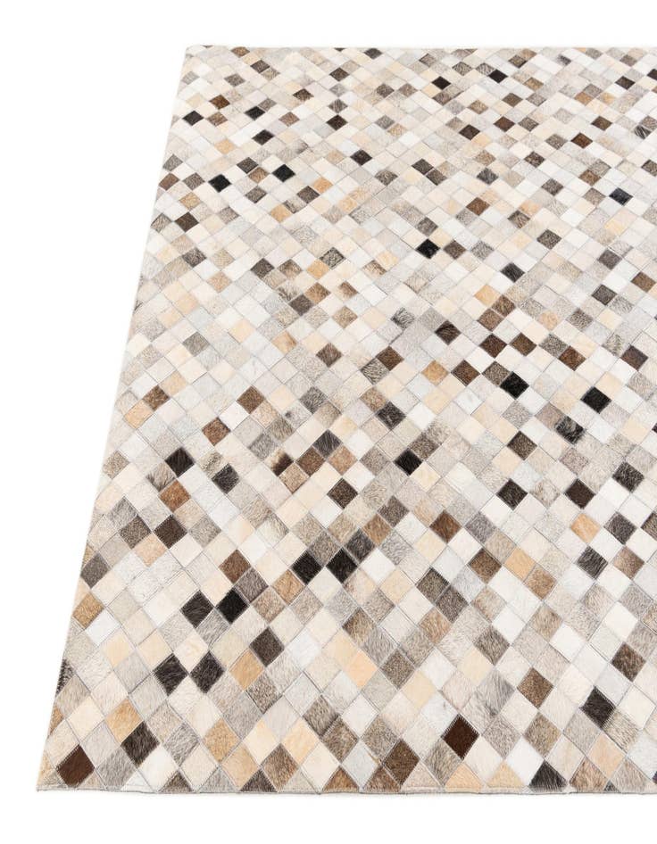 Detail image of  4' 7 x 6' 8 Cowhide Stocks Rug