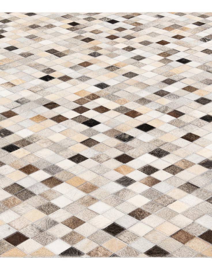 Detail image of  4' 7 x 6' 8 Cowhide Stocks Rug