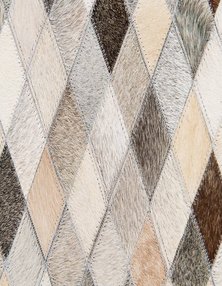 Detail image of  4' 7 x 6' 8 Cowhide Stocks Rug